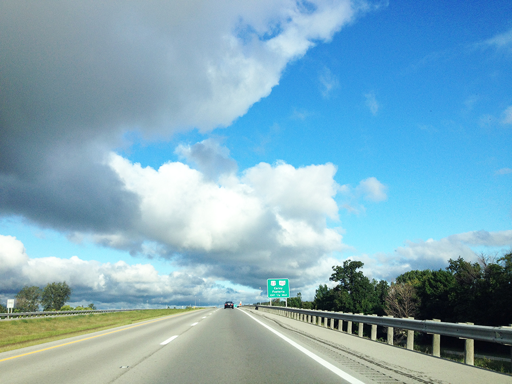 On the road from Columbus, OH to East Lansing, MI